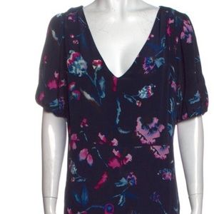 Tanya Taylor Silk Floral Dress Sz 14